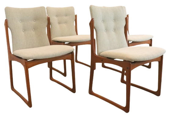 Image 1 of 4x Vamdrup dining chair new upholstery "Nyhavn