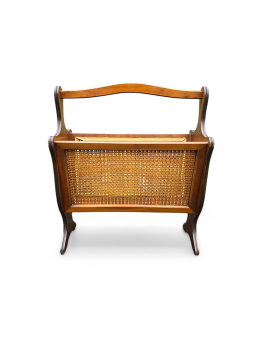 Vintage Wooden Magazine Rack