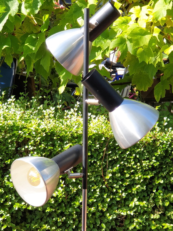 Image 1 of Vintage Silver black Floor Lamp