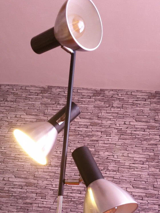 Image 1 of Vintage Silver black Floor Lamp