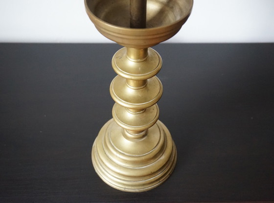 Image 1 of Art Nouveau Brass Empire Table Lamp