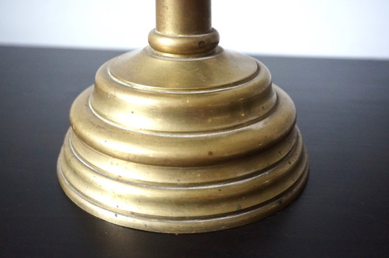 Image 1 of Art Nouveau Brass Empire Table Lamp