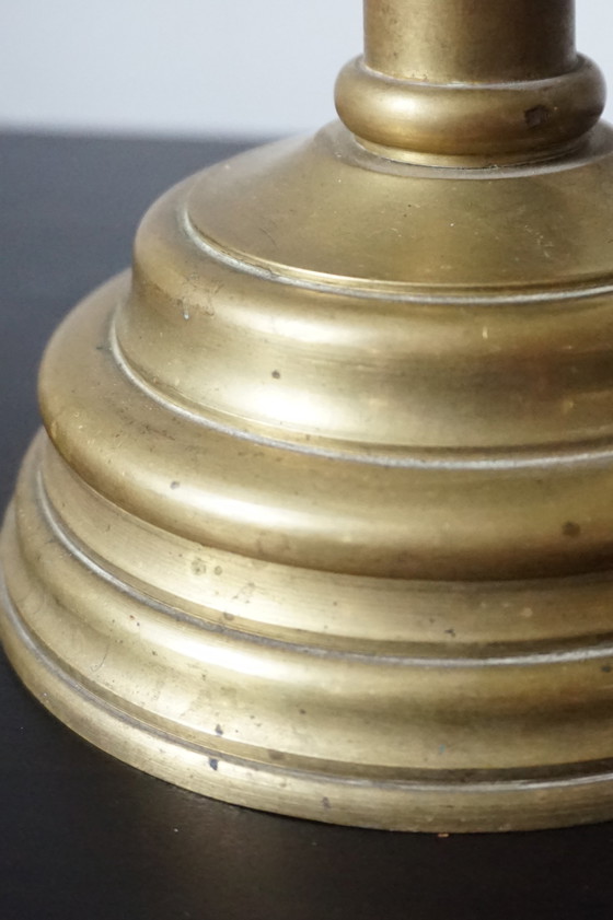 Image 1 of Art Nouveau Brass Empire Table Lamp