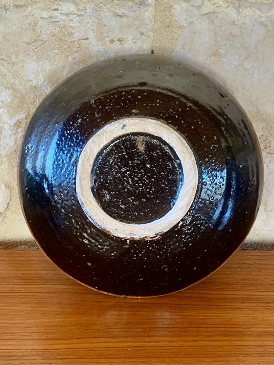 Image 1 of Mid-Century, Glazed Bullseye Earthenware Bowl, California, USA, 1960’s