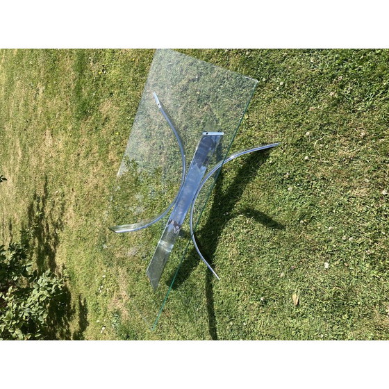 Image 1 of Vintage chrome coffee table with tempered replacement glass, 1960