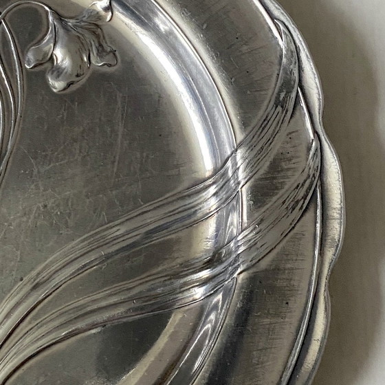 Image 1 of Art Nouveau 1900 Pewter Plate