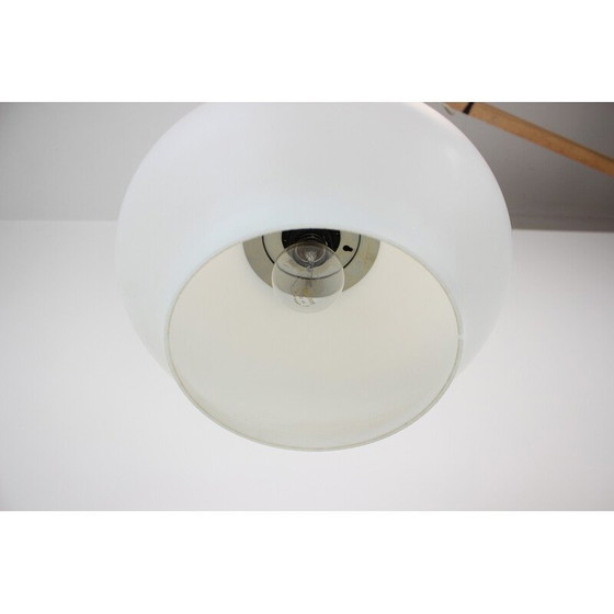 Image 1 of Lampada a sospensione regolabile in vetro e metallo, metà secolo, Cecoslovacchia, anni '70