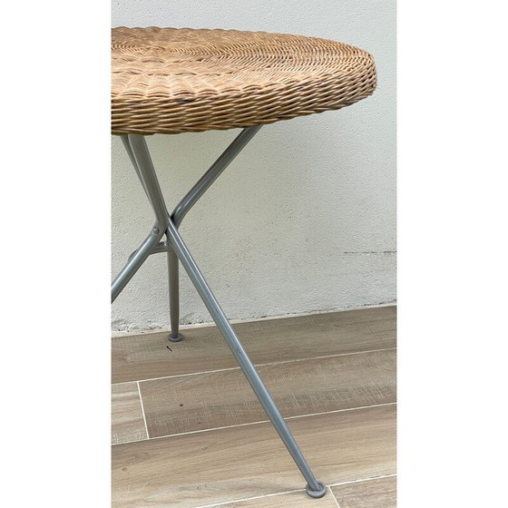 Image 1 of Vintage rattan folding table