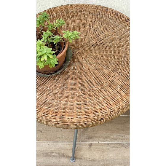 Image 1 of Vintage rattan folding table