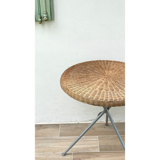 Image 1 of Vintage rattan folding table