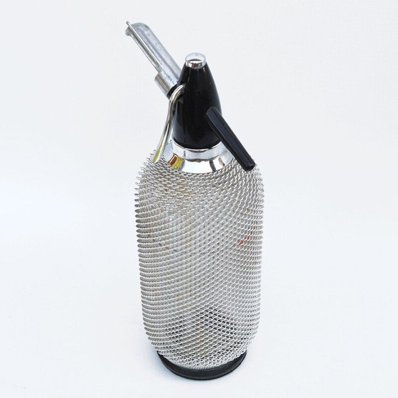 Image 1 of Vintage Merkuria siphon in steel braid, Czechoslovakia 1970