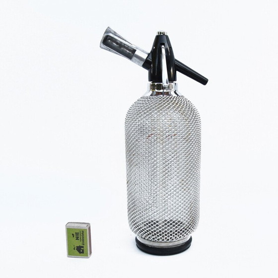 Image 1 of Vintage Merkuria siphon in steel braid, Czechoslovakia 1970
