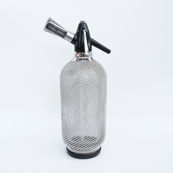 Image 1 of Vintage Merkuria siphon in steel braid, Czechoslovakia 1970