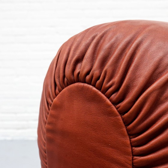 Image 1 of Leather Italian Lounge Armchair 70S