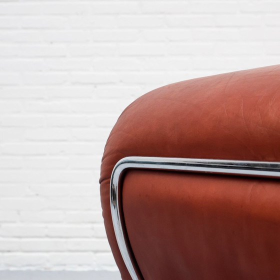 Image 1 of Leather Italian Lounge Armchair 70S