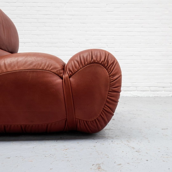 Image 1 of Leather Italian Lounge Armchair 70S