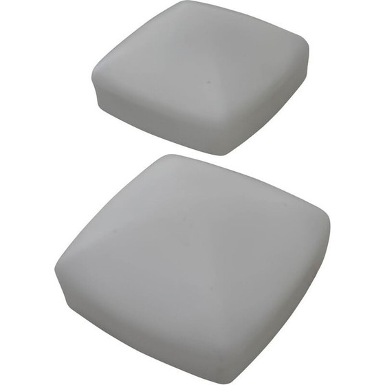 Image 1 of Pair of vintage metal sconces with glass shades, Czechoslovakia 1960