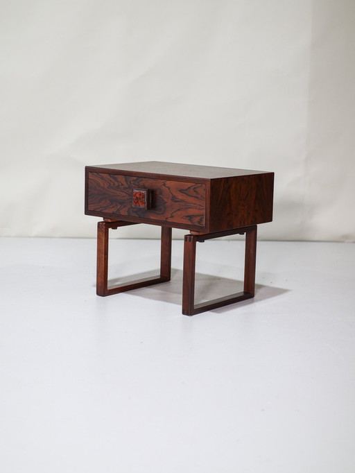 Bedside table Rosewood Kai Kristiansen Danish Vintage