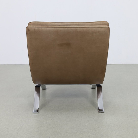 Image 1 of Danish Design Armchair Nubuck Leather Chrome