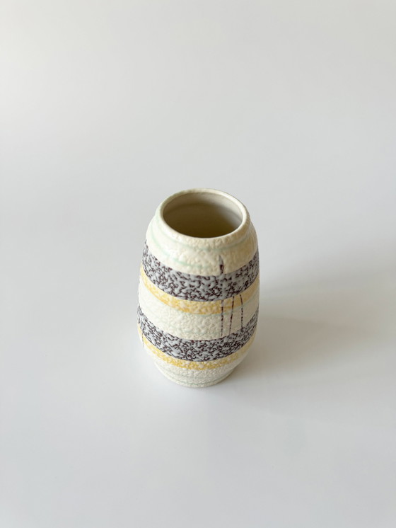 Image 1 of Bay Keramik, vaso in ceramica con smalto di lava grassa, Germania Ovest, illustrazioni astratte, WGP, Mid-Century Modern, anni &