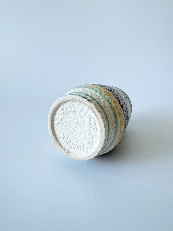 Image 1 of Bay Keramik, vaso in ceramica con smalto di lava grassa, Germania Ovest, illustrazioni astratte, WGP, Mid-Century Modern, anni &