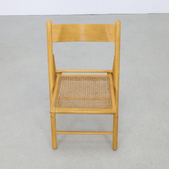 Image 1 of Folding Chair in Webbing & Wood by Habitat, 1980s