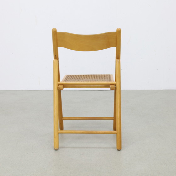 Image 1 of Folding Chair in Webbing & Wood by Habitat, 1980s