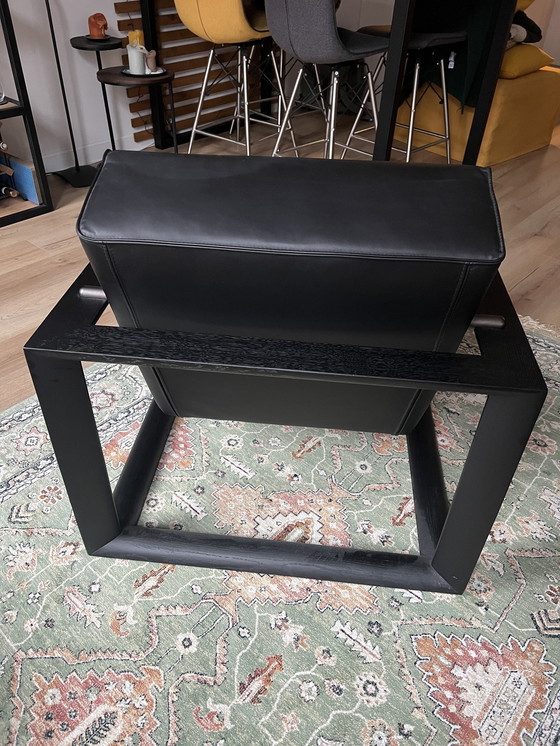 Image 1 of 2 Of 2 Montis Dickens Black Leather Chair