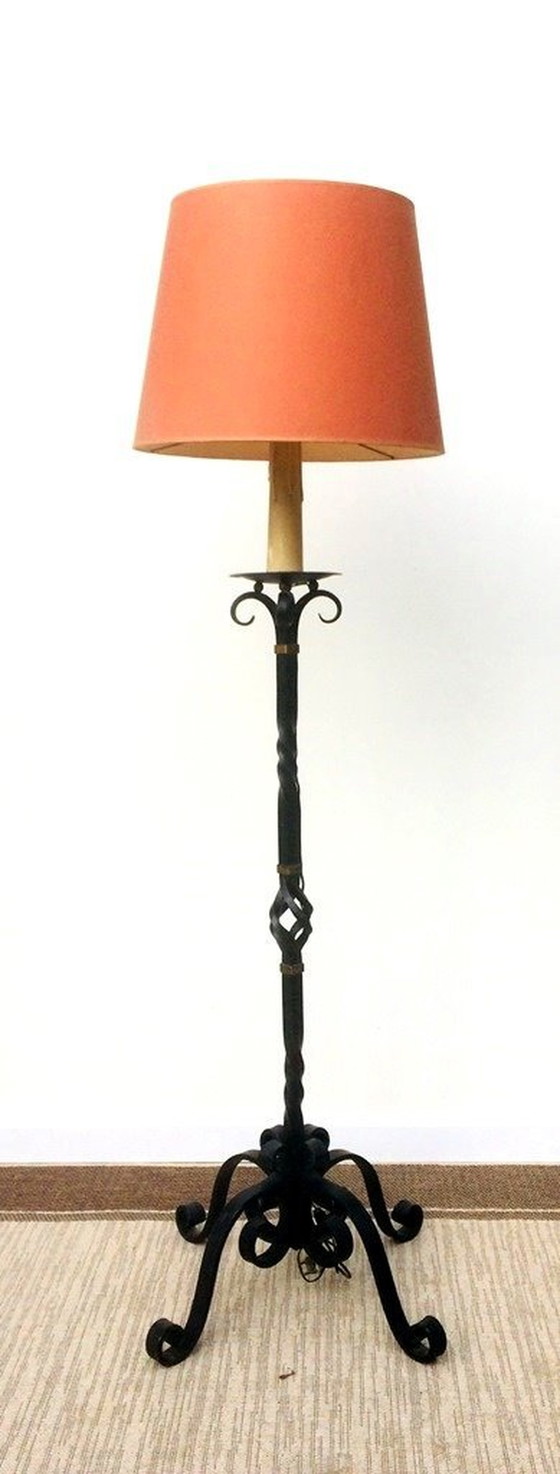 Image 1 of Wrought Iron Floor Lamp * 50S * Retro * Vintage *.