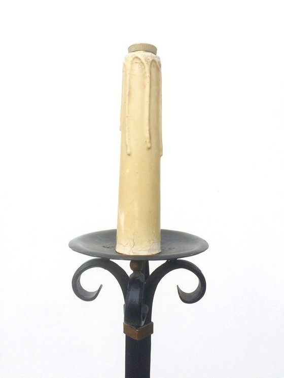 Image 1 of Wrought Iron Floor Lamp * 50S * Retro * Vintage *.