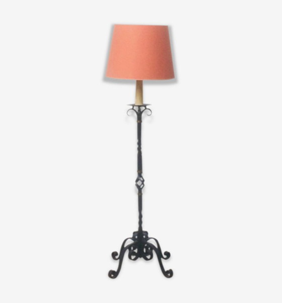 Image 1 of Wrought Iron Floor Lamp * 50S * Retro * Vintage *.