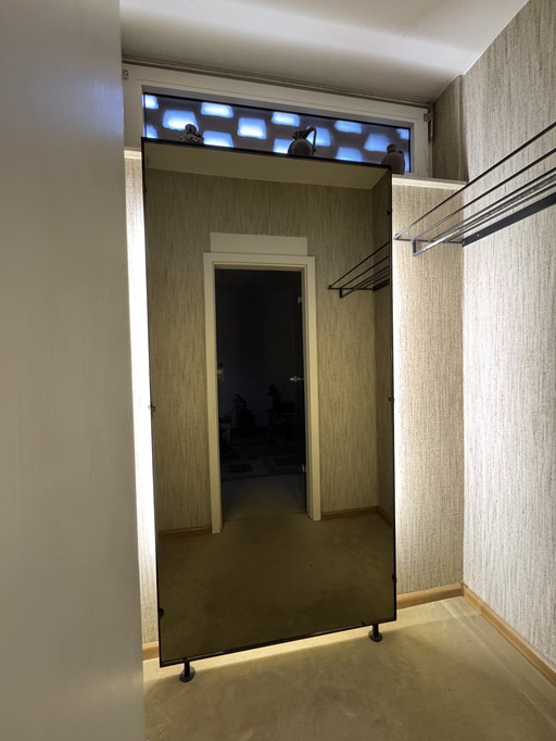 Large mirror with lighting