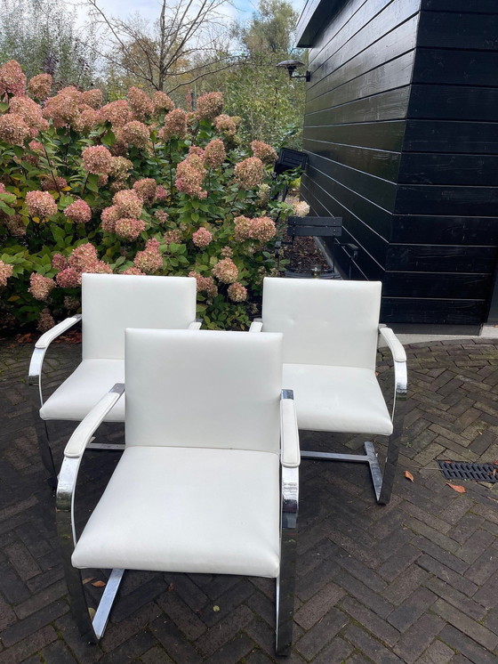 Image 1 of 6 X Knoll Brno Chairs White