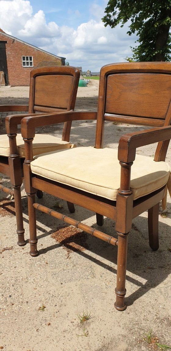 Image 1 of 4 Cherry Rac Royal Antique English Dining Room Armchairs