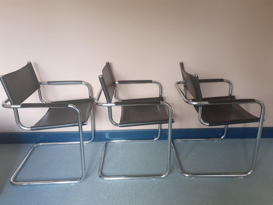 Image 1 of 3x Vintage tubular frame chair