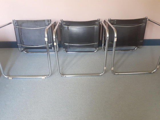Image 1 of 3x Vintage tubular frame chair