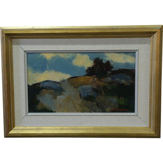 Image 1 of Vintage Swedish modern oil on panel by Arne Aspelin, 1960s