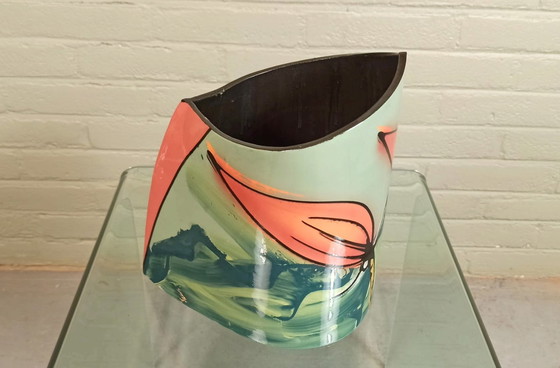 Image 1 of Jan Kamphuis handmade slanted vase