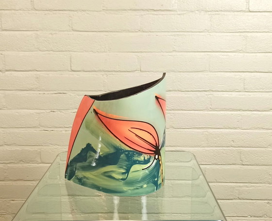 Image 1 of Jan Kamphuis handmade slanted vase