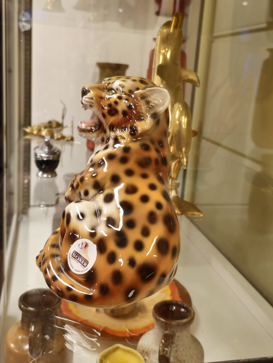 Image 1 of Leopardo dipinto a mano dall'Italia, vintage retrò