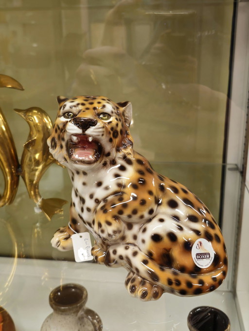 Leopardo pintado a mano de Italia, estilo retro vintage