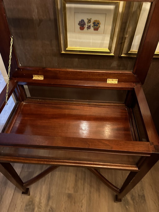 Small Display Bench Mahogany Cabinet.