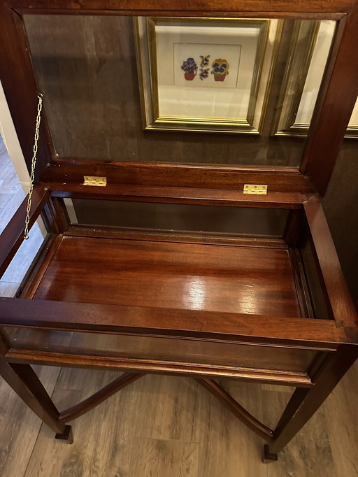 Small Display Bench Mahogany Cabinet.