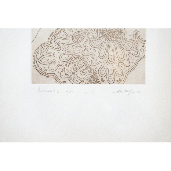 Image 1 of Coppia di dipinti a inchiostro d'epoca su legno e vetro, 1980