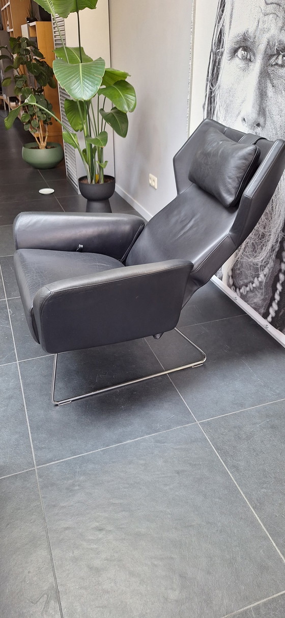 Image 1 of Swedese black leather Easy Chair