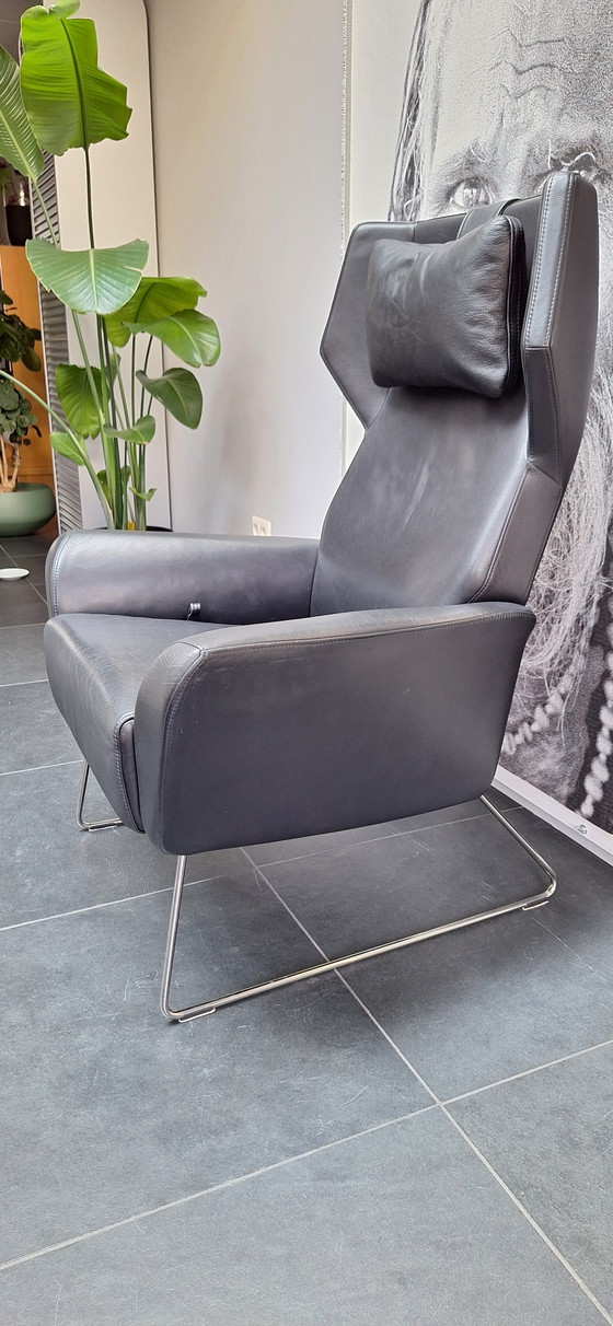 Image 1 of Swedese black leather Easy Chair