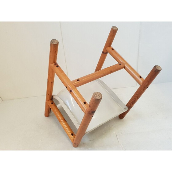 Image 1 of Vintage chair in wood and fabric, Italy 1980