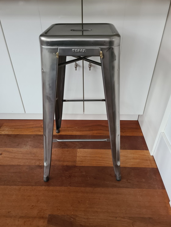 Image 1 of Tolix barstool varnish metal glossy varnish 75 cm high