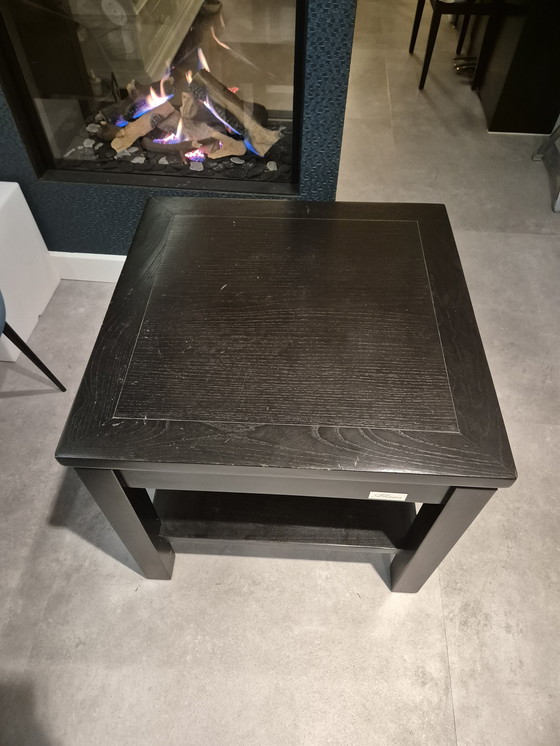 Image 1 of 2X Side Tables, Brand: 'Haus', Dark Solid Oak