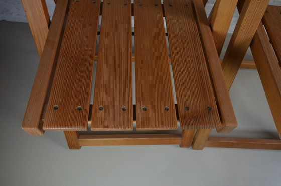 Image 1 of 2x pine folding chairs Aldo Jacober 50s/60s Italian design